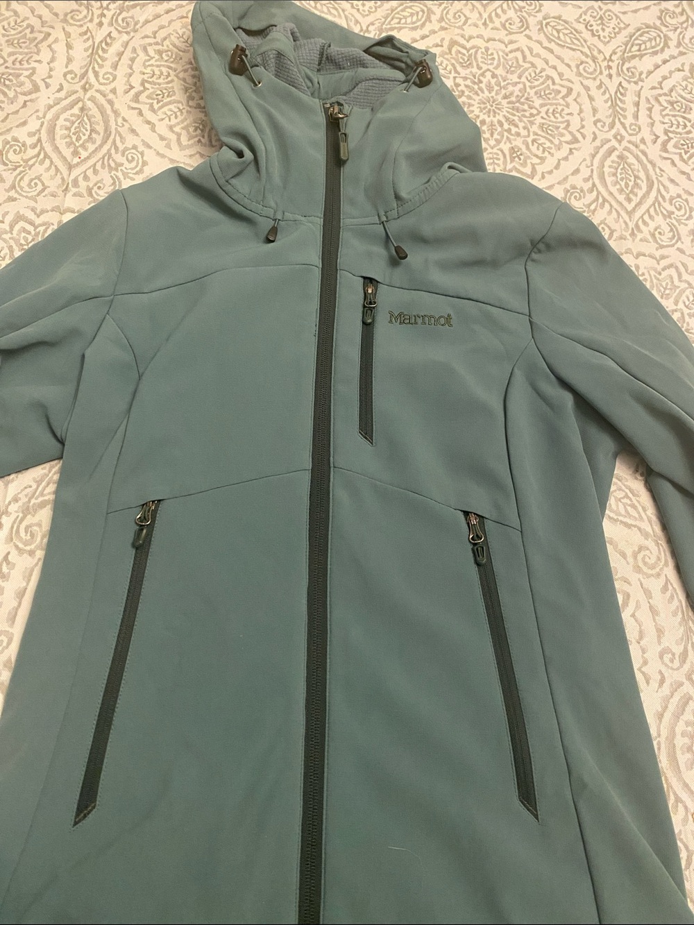 Marmot Women's Teal Hooded Softshell Ski Jacket